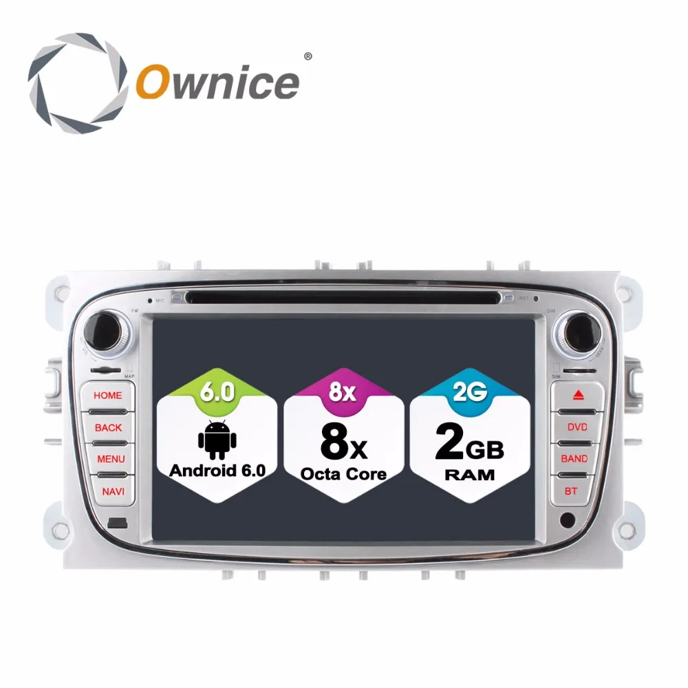 Восьмиядерный Android 6 0 2 Гб ОЗУ автомобильный DVD GPS радио плеер для Ford Mondeo Focus C S MAX 2007