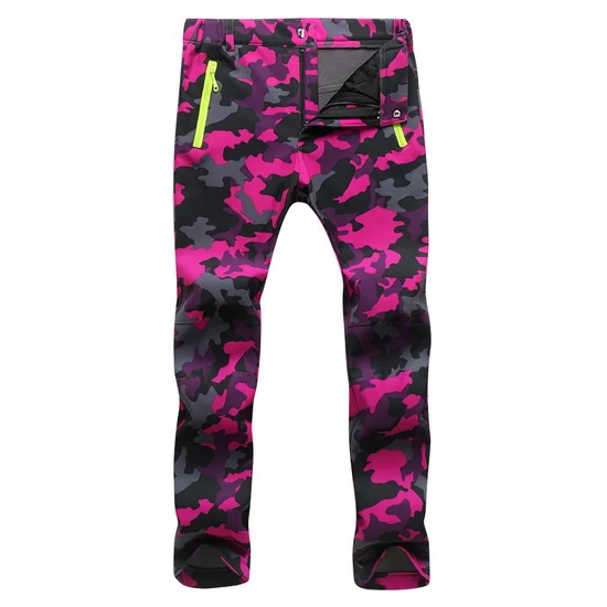 camo rose LOMAIYI женские зимние софтшелл брюки Женские ветрозащитные водонепроницаемые камуфляжные брюки черные Панталоны женские камуфляжные брюки AW206 - Цвет: camo rose