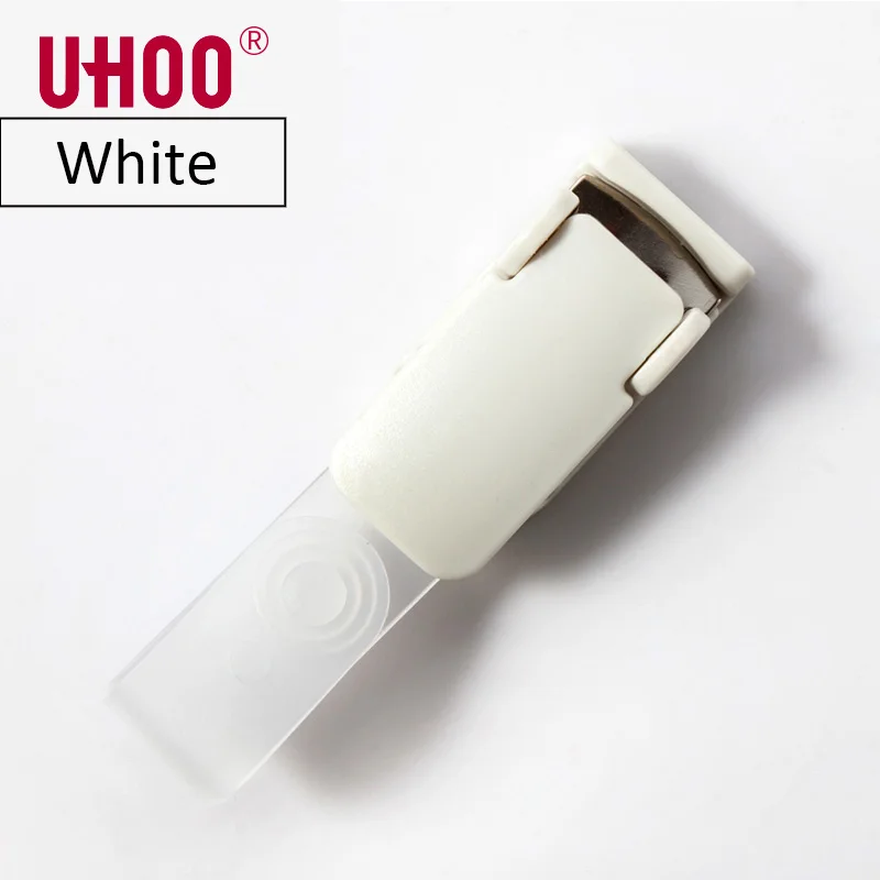 White 12 шт./упак. UHOO название клипсы для тегов 6702 360 градусов веревка пряжки ID держатель для карт из АБС-пластика клипсы бейджей бейджик, оптом - Цвет: White