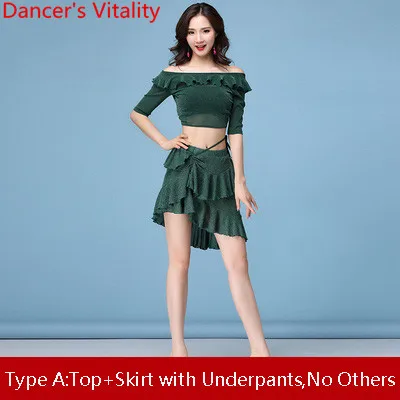 Type A as picture Танец живота топ юбки сексуальные женщины начинающих Slim Fit весна-лето сетка индийский восточный танец практика одежда наряд - Цвет: Type A as picture