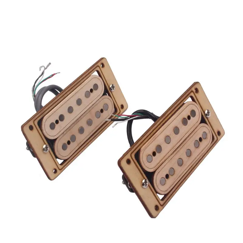 

2pcs/set Maple Wood 6-string Humbucker Pickups for Electric Guitar Replacement Parts Accessory