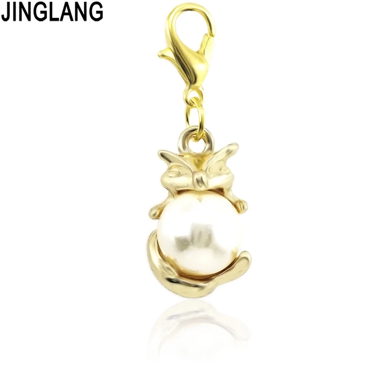 JINGLANG Подвески замок в виде фигурки лисы под старину Серебряный с животными