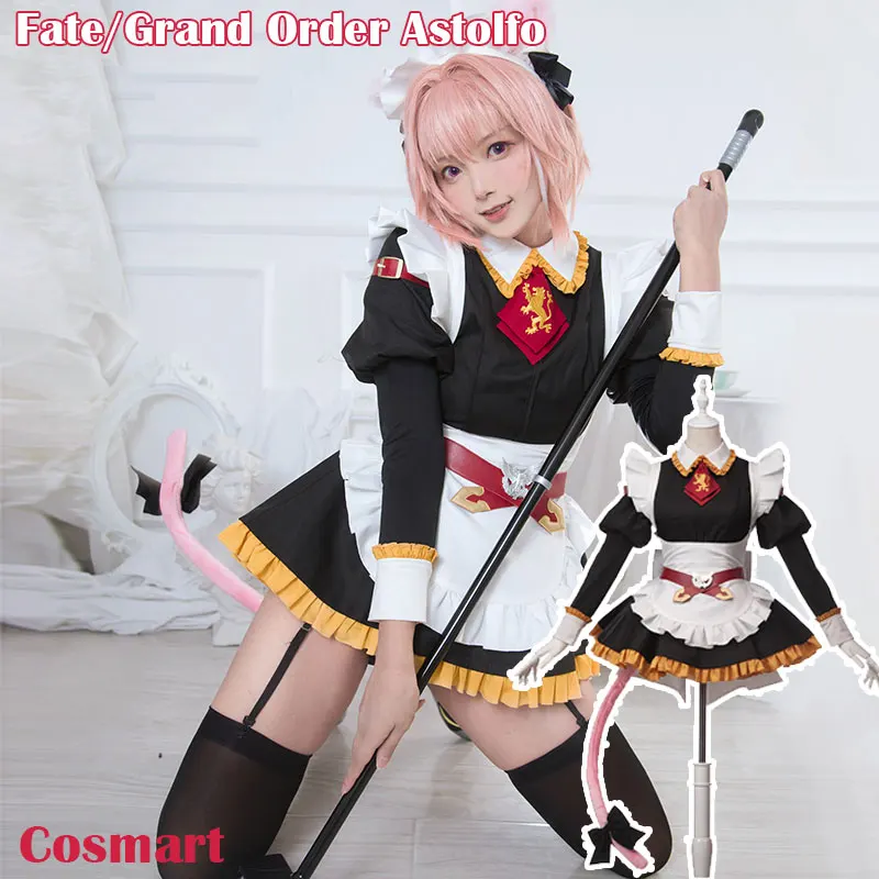 Fate/Grand Order FGO Astolfo Униформа служанки платье Косплей Костюм Хэллоуин костюм для