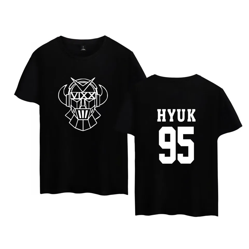 Летняя футболка Kpop Vixx хлопковая Футболка для женщин и мужчин VIXX HONGBIN HYUK KEN LEO N Рави