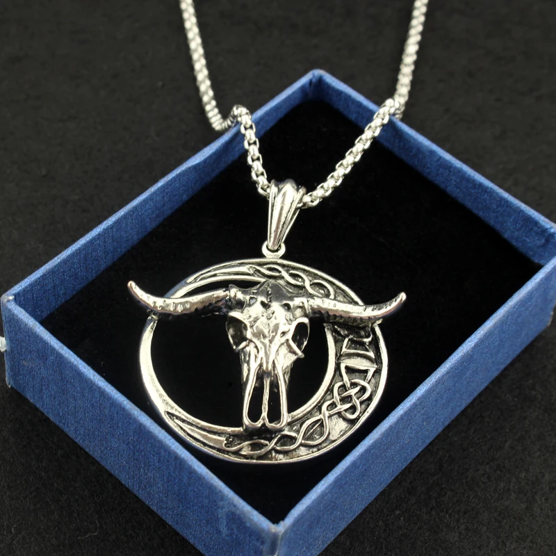 Ожерелье в стиле панк с изображением Полумесяца головы Овцы таинственного