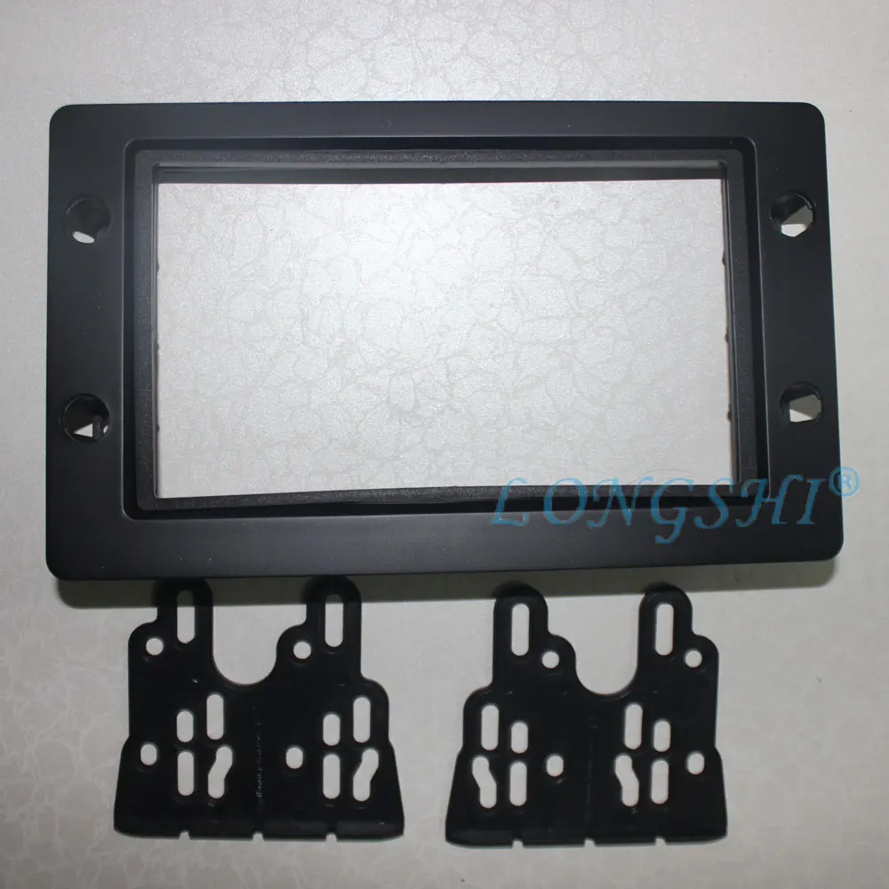 Черный Двойной Din рамка автомобиля радио фасции для 2005-2011 SAAB 95 9-5 Dashboard CD DVD gps подходящий переходник стерео плеер черный 2din - Название цвета: Черный