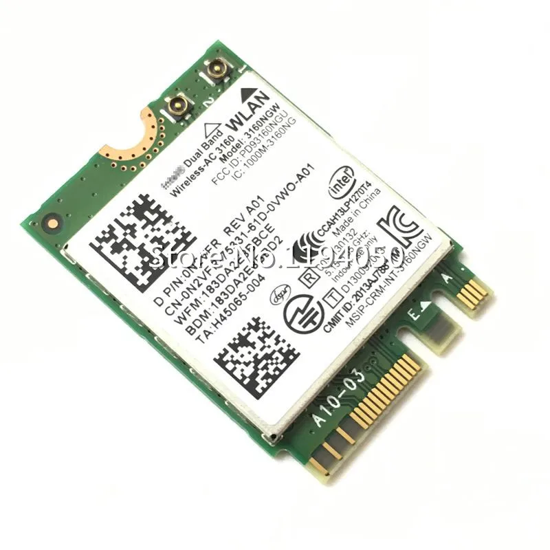 Intel 3160 3160NGW Двухдиапазонная Беспроводная AC + Bluetooth4.0 NGFF wifi карта 802.11AC Linux Win7 Win8 Win10|wifi