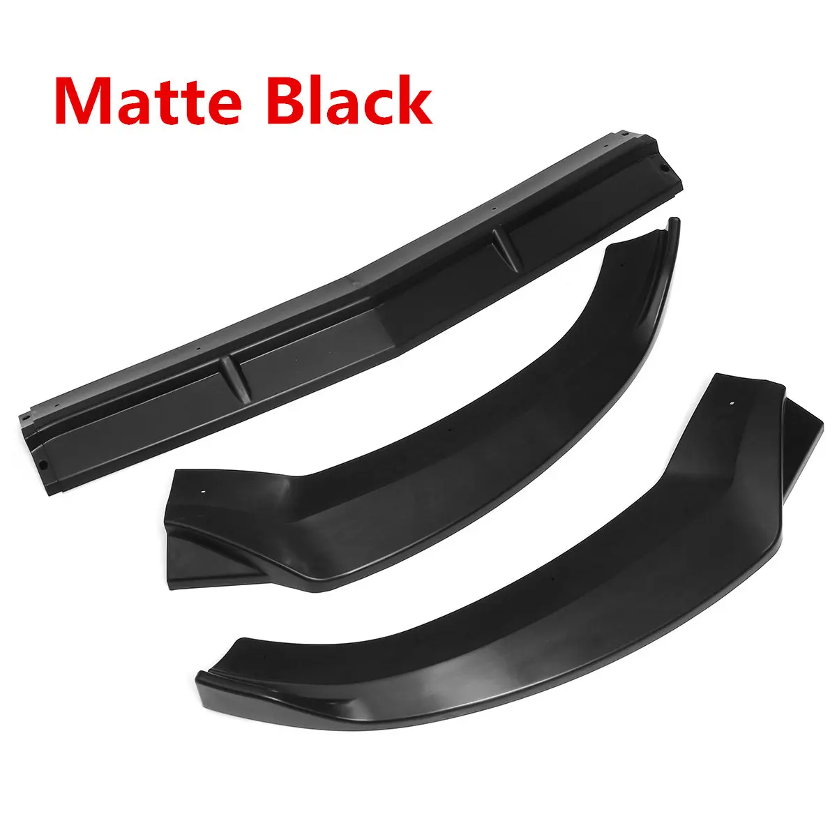 Matte Black W205 3 шт автомобиля передний губы подбородок бампер спойлер разветвители кузова Комплект для Mercedes для Benz c-класс W205 C250 C300 C350 - Цвет: Matte Black