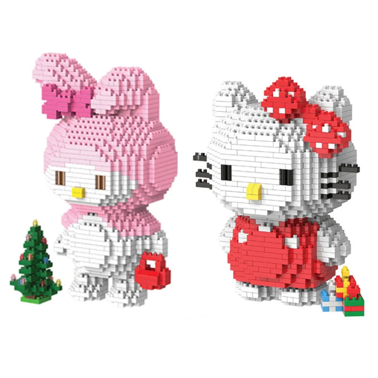 2017 HC мини блоки большой размер Hello Kitty DIY строительные игрушки милая Мелодия День