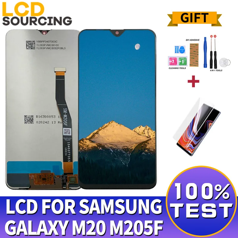 ЖК дисплей 6 3 дюйма для Samsung Galaxy M20 2019 M205F сенсорный экран с дигитайзером в сборе SM