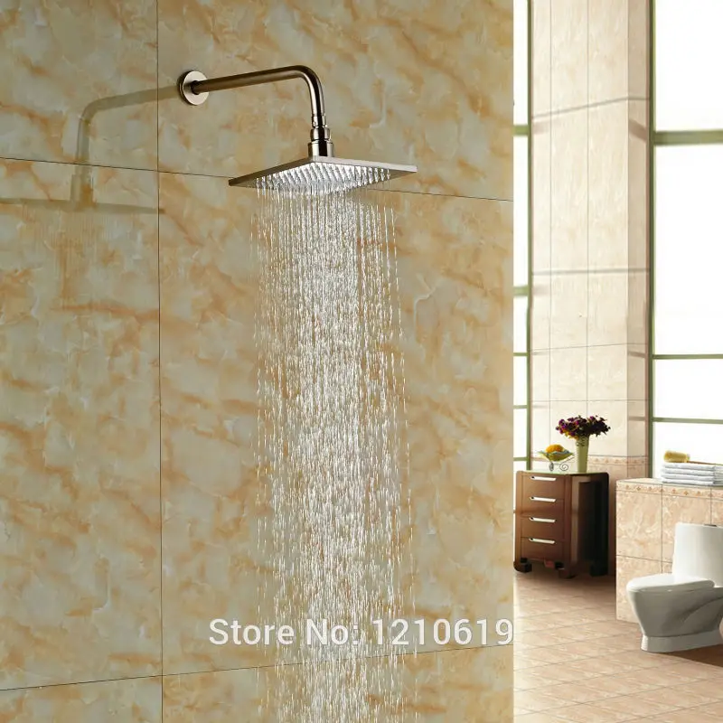 Новая никелевая матовая душевая головка для ванной с настенным креплением 8