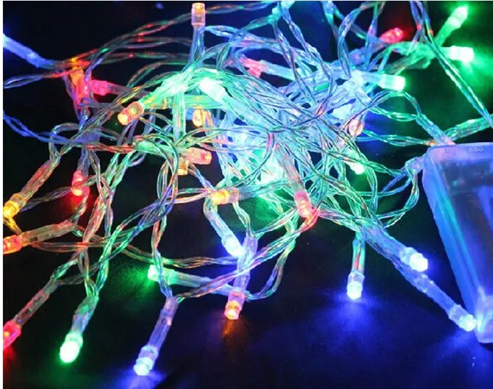 10 шт. светодиодная гирлянсветильник с питанием от 3 батареек АА 50 светодиодный