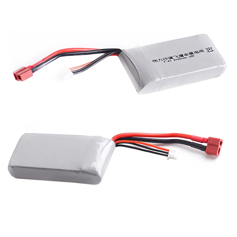 Аккумулятор Lipo 2S 7 4 В 2700 мАч 20C Max 40C для Wltoys 12428 12423 1:12 запасные части