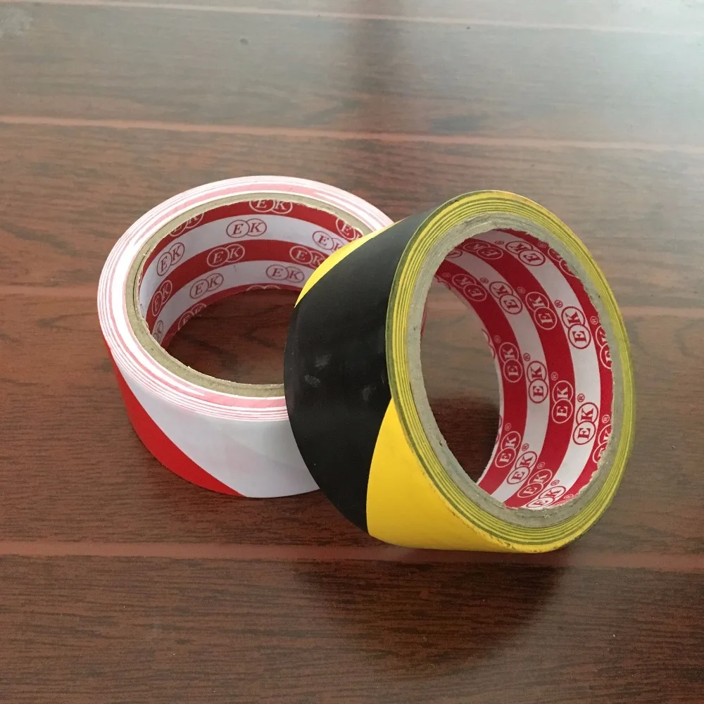 

2pcs PVC Packing Warning Tape Floor Carpet Adhesive Tape Zebra Crossing Marked Cordon Off Width 45mm Length 17meter 20Y