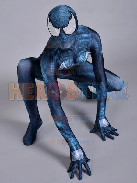 Костюм Человека паука Symbiote костюм с 3D принтом яда Spidey боди из лайкры и спандекса