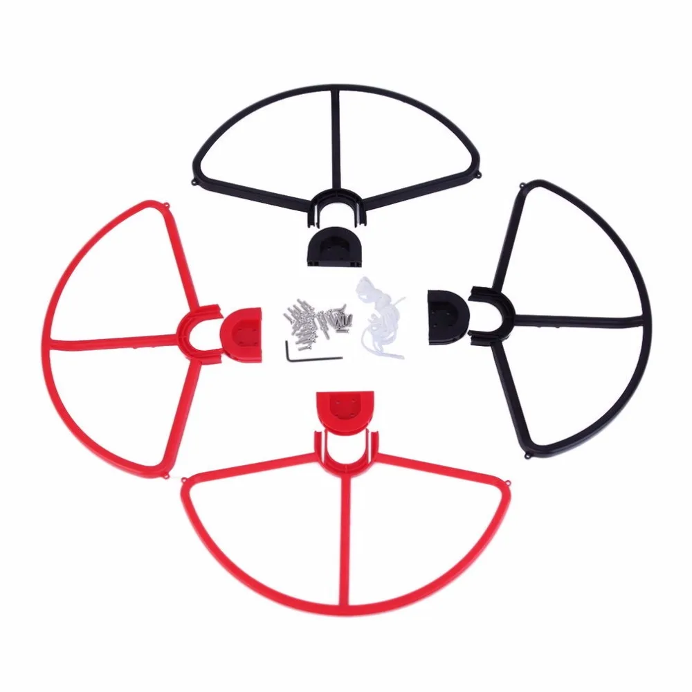 4 pieces Quick Release Propeller Guard for DJI Phantom 3 3A 3P 3S SE Phantom 2 Drone Blade Bumper Props Protector Red and Black images - 6