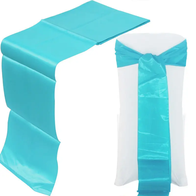 50 атласных стульев с бантом и 5 искусственных украшений для свадебной