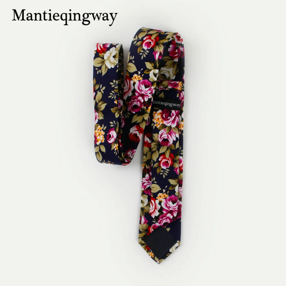 Мужской винтажный хлопковый галстук Mantieqingway с цветочным принтом 6 см | Аксессуары
