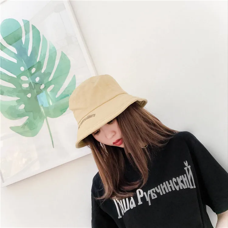 Casual sun Hats Foldable Letter Embroidery cotton bucket hat p162 | Аксессуары для одежды
