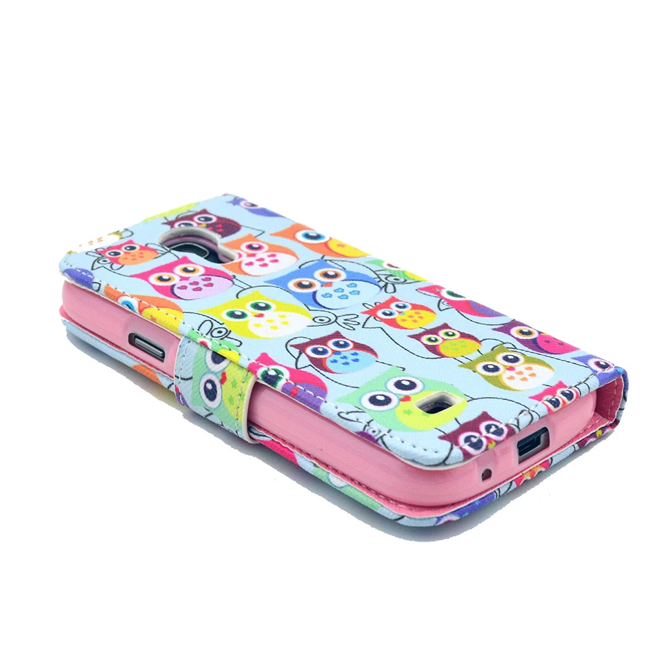 С милой совой кошелек Флип Магнитный чехол для samsung Galaxy S3 I9300 S3 мини I8190 S4 i9500 S4 мини I9190 S5 S6 Edge Note 4 крышка B21
