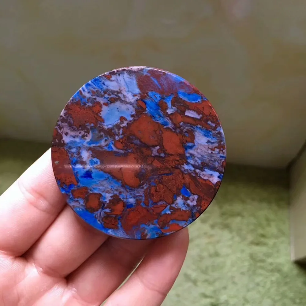 Подлинная натуральная Sugilite синий красный кулон женщин ожерелье Южная Африка