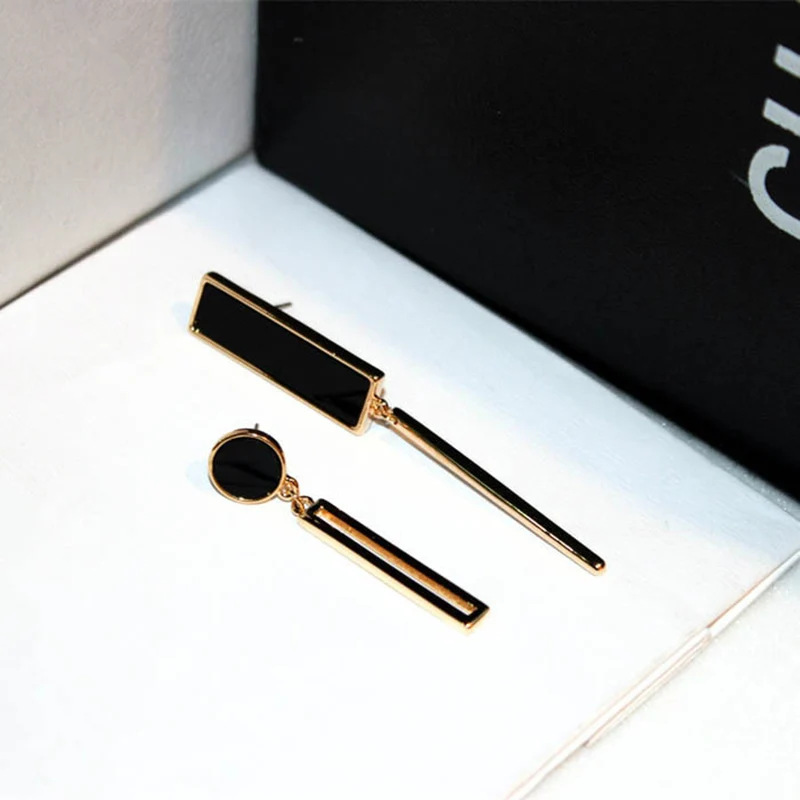 New Geometric Long Asymmetrical Earrings High-end Quality Personalized Jewelry Wholesale And Retail Crystal | Украшения и