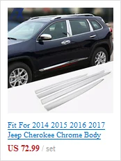 AX 4 шт. хромированные панели для окон для Jeep Cherokee- Dodge Дротика PF Chrysler 200 рамка для отделки