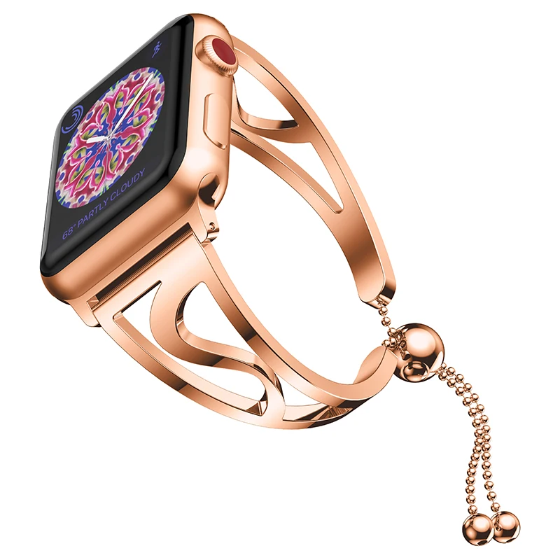 Женский браслет для apple watch band 4 44 мм 40 мм iwatch 42 мм 38 мм ремешок из нержавеющей стали apple watch 4 3 2 1 Аксессуары