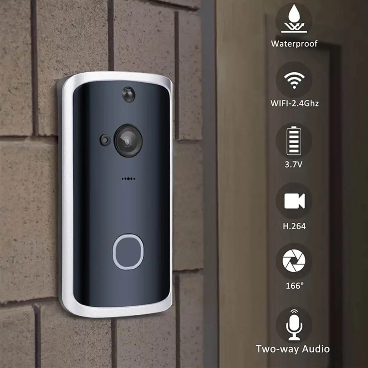 Умный WiFi видео дверной звонок камера 2Way беспроводной домофон приложение телефон запись фото видео Домашняя безопасность ding-dong приемник