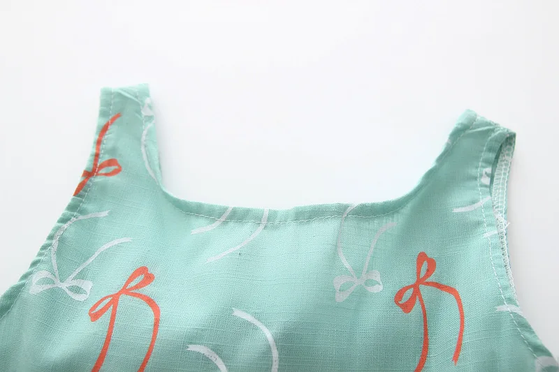 VIDMID baby girls sleeveless flowers dresses for girls summer cotton Princess clothing kids girls short sleeve clothes kids