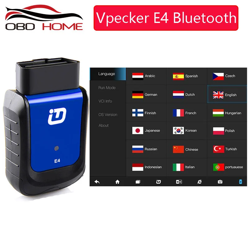 vpecker e4 Автомобильный диагностический сканер VPECKER E4 Bluetooth XTUNER E3 Wifi на базе Android Phone поддерживает полноразмерные автомобильные системы лучше, чем launch Easydiag - Цвет: vpecker e4