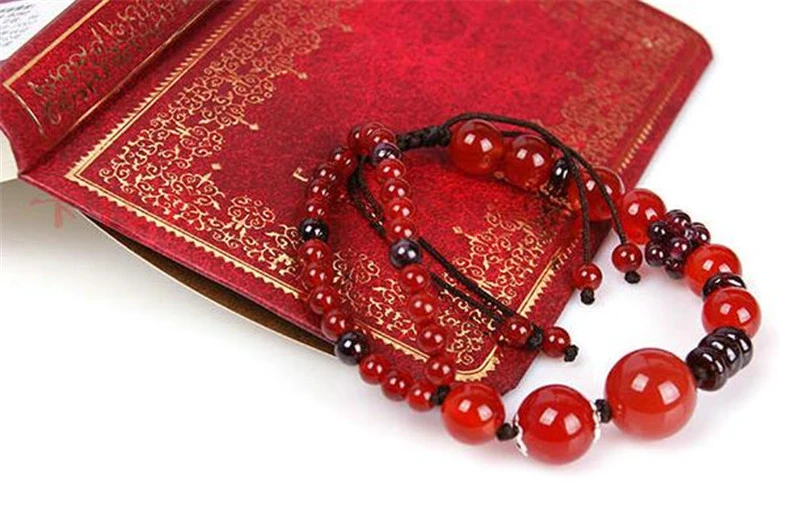 Натуральный кристалл AgateStone с гранат браслет дамы двойной ряд рука строка модная обувь ручной make up Натуральный кристалл AgateStone с гранат браслет дамы двойной ряд рука строка модная обувь ручной make up