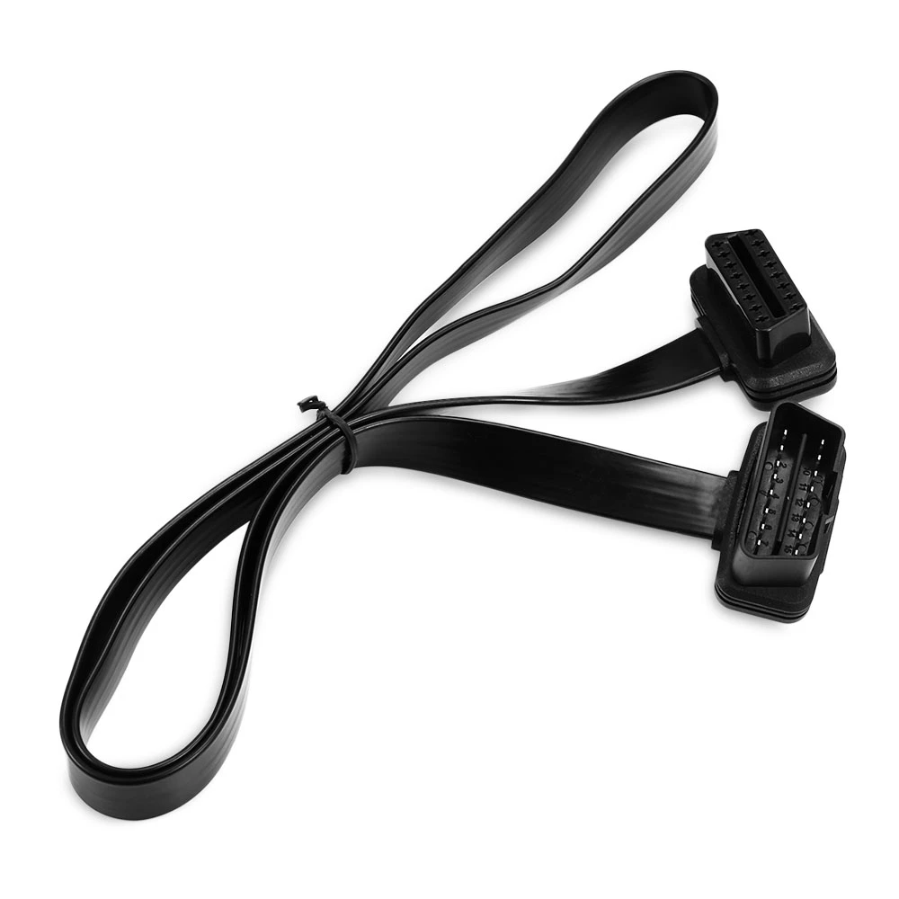 Новая 60 см OBD II 16 Pin папа-мама плоский удлинитель автомобильный диагностический удлинитель адаптер OBD II OBD2 удлинитель