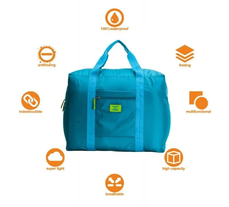 Вместительная сумка женская нейлоновая складная водонепроницаемая