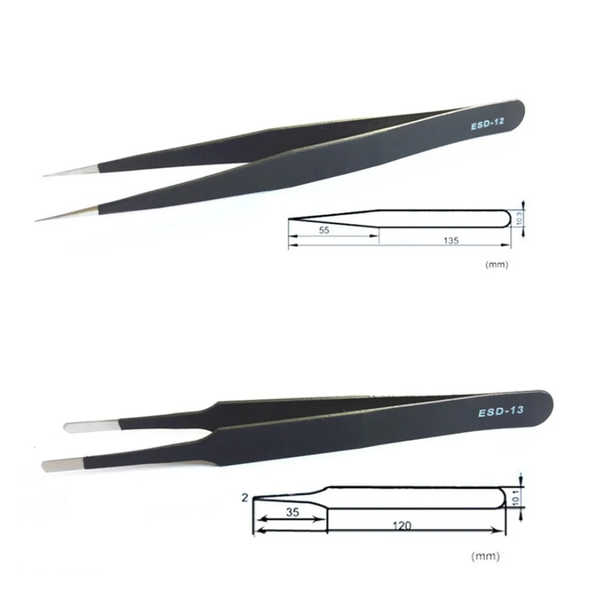 Антистатические прецизионные пинцеты нержавеющая сталь ESD пинцет электронные