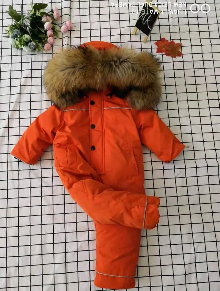 picture 2 Детский пуховик зимняя новая зимняя одежда с капюшоном теплая верхняя одежда с натуральным меховым воротником, Детская пуховая куртка, пальто, Y1763 - Цвет: picture 2