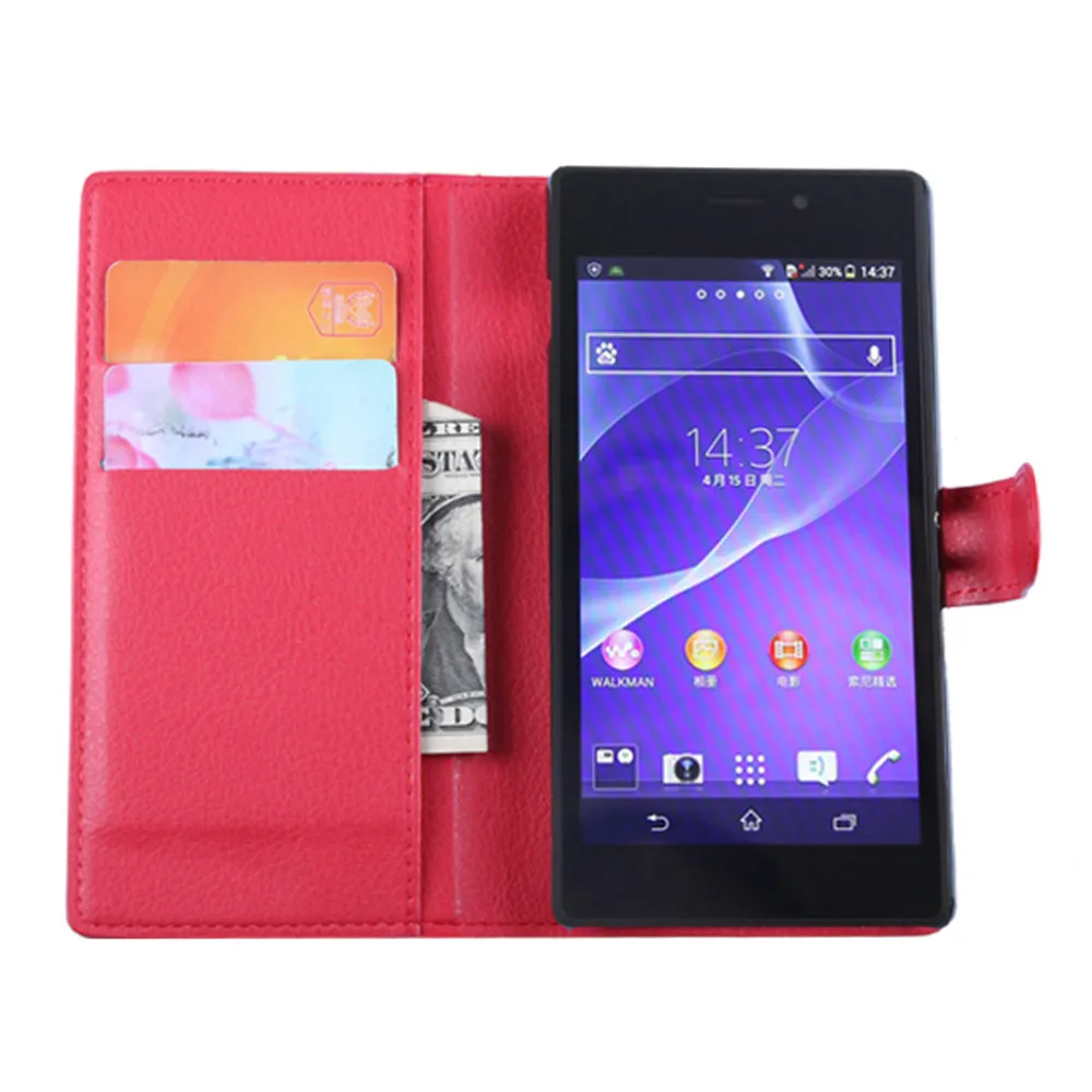 Чехлы для мобильных телефонов чехол Sony Xperia M2 кожаный флип из искусственной кожи с