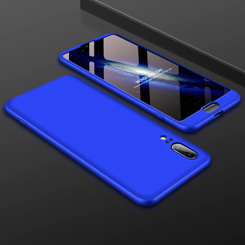 Blue 360 градусов полный защитный чехол для huawei P20 Lite Pro mate 20 Lite mate 20 P20Lite P20 Pro защитный чехол для экрана - Цвет: Blue