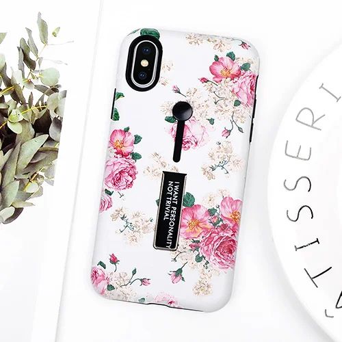 type 6 Чехол-подставка для iPhone 7, 8, 6, 6s Plus, лист ананаса, мраморный чехол для телефона s, для iPhone X, XS, PC, задняя крышка - Цвет: type 6