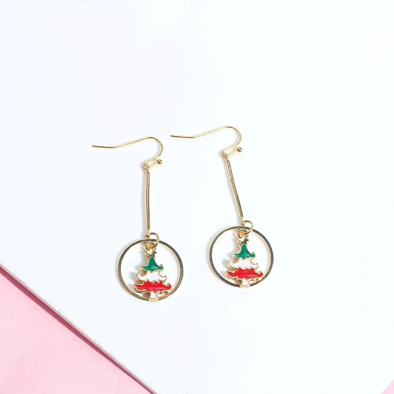 Серьги капельки DoreenBeads золотистого цвета многоцветное эмалированное кольцо