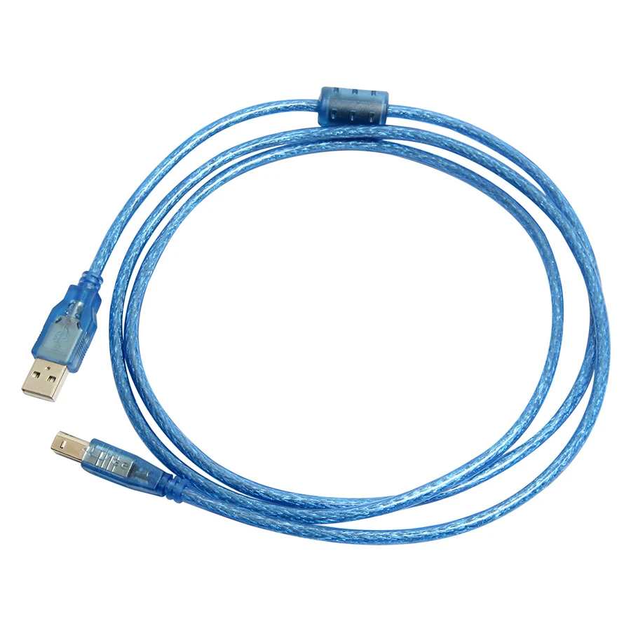Кабель Geeetech USB V2.0 1 5 м Type A папа B для 3D принтера синий|for 3d printer|male malemale to male |