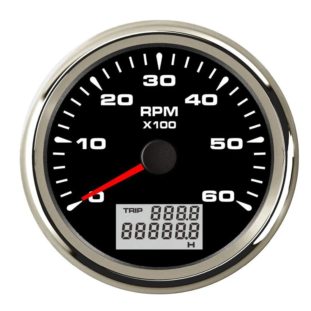 Тахометр для автомобиля лодки 85 мм тахометр с ЖК-дисплеем 6000/8000 об/мин подсветкой