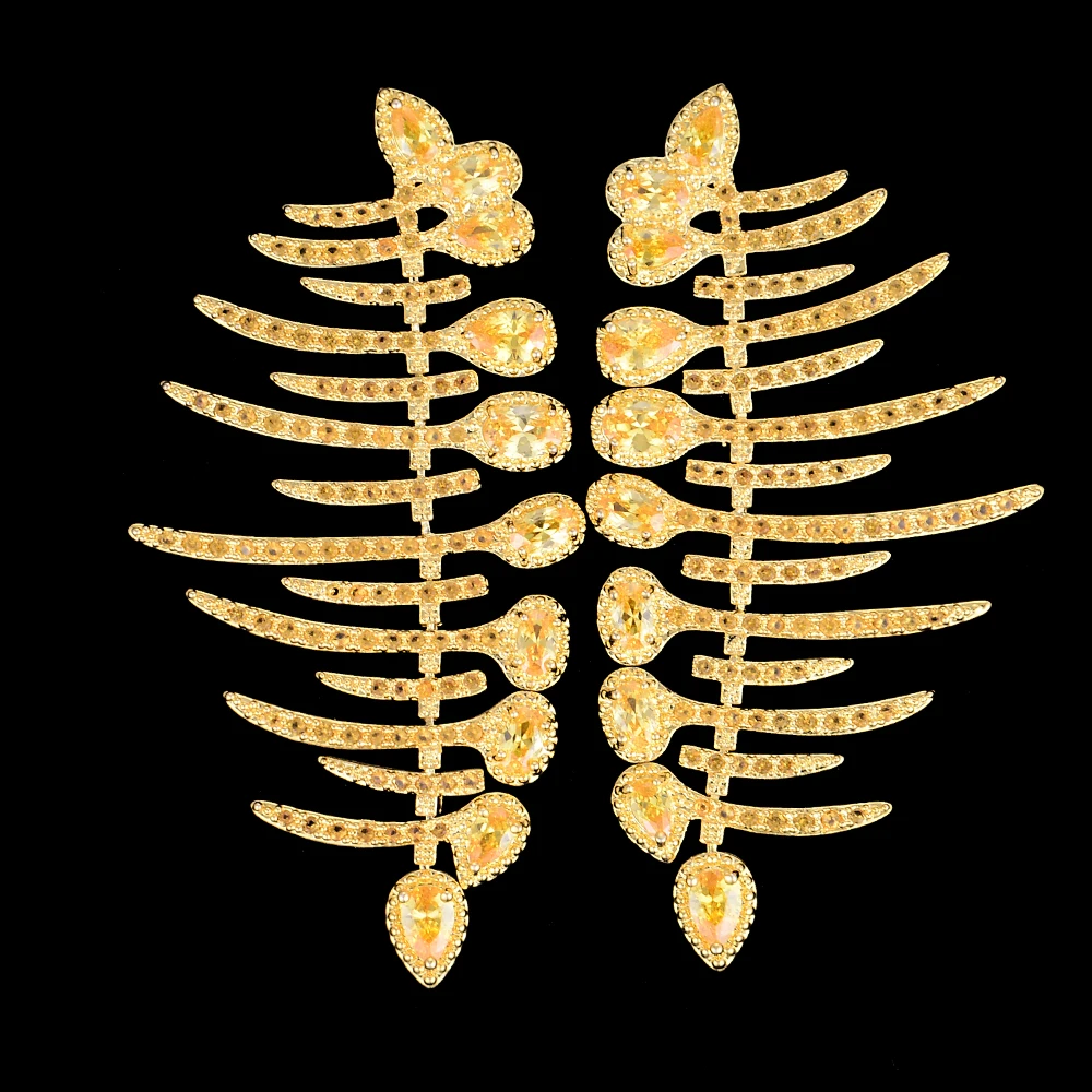 Женские свадебные серьги SISCATHY брендовые с кубическим цирконием модные ювелирные