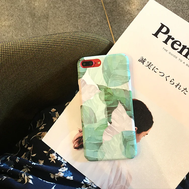 XINDIMAN 2019 Летний лист чехол для iphone 7 плюс 8 Жесткий ПК цветок Капа 6 6s plus X XSMAX XR Ретро