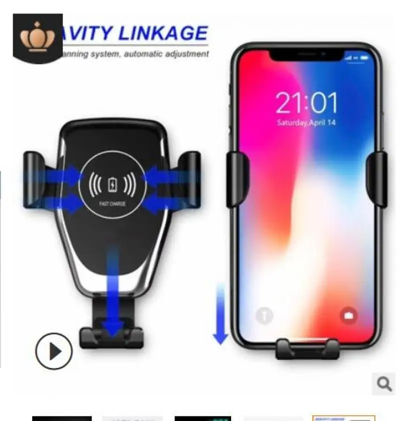 Qi Беспроводное зарядное устройство для IPhone X/XS Max XR 8Plus 6 7 Plus видимая Беспроводная зарядная подставка для samsung S8 S9+ Note9 8 type C Phone - Тип штекера: Европейский Союз (ЕС)