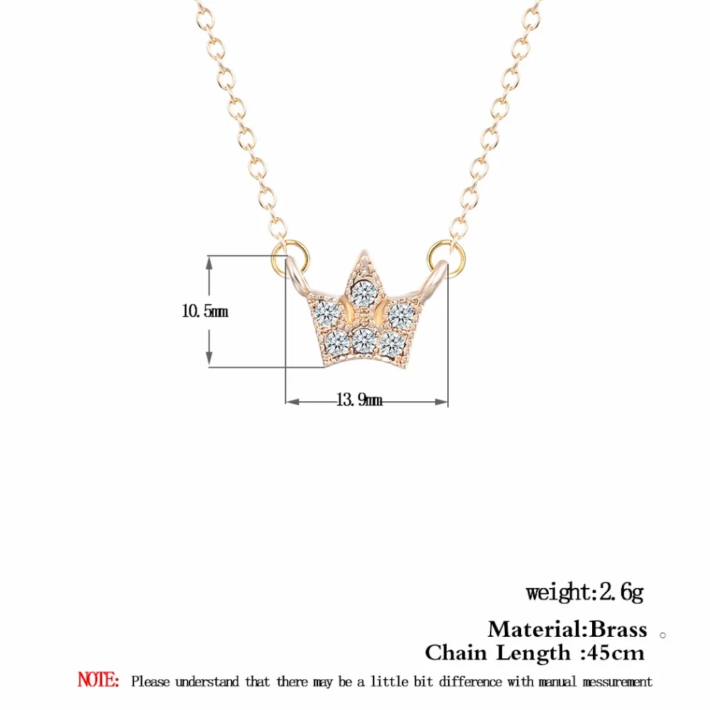 Цепочка женская с подвеской в виде короны принцессы 10 шт.|crown pendant necklace|necklace