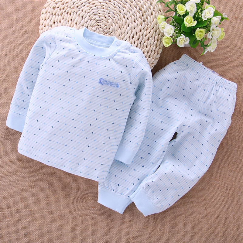 Комплект одежды для малышей пижамы маленьких мальчиков и девочек Детские