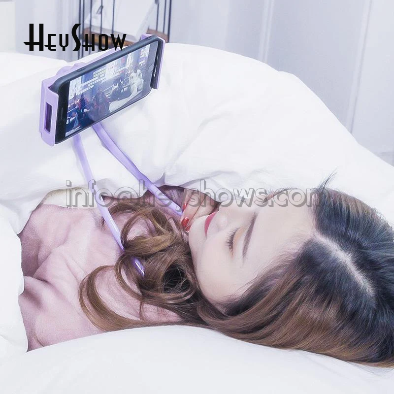 Adjustable Lazy Neck Phone Stand Bracket 3.5-5.5 inch Cellphone Display Desk Mount Universal Holder For All Phones 360 Rotation |