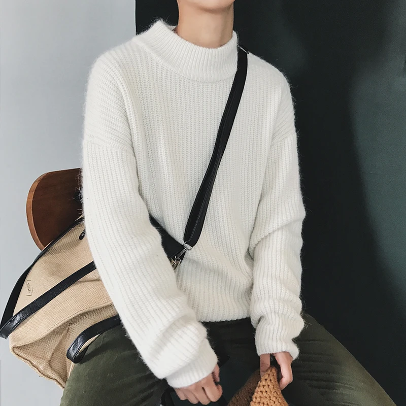2018 Корейские осенние зимние новые мужские модные выразительные вязаные пуловеры