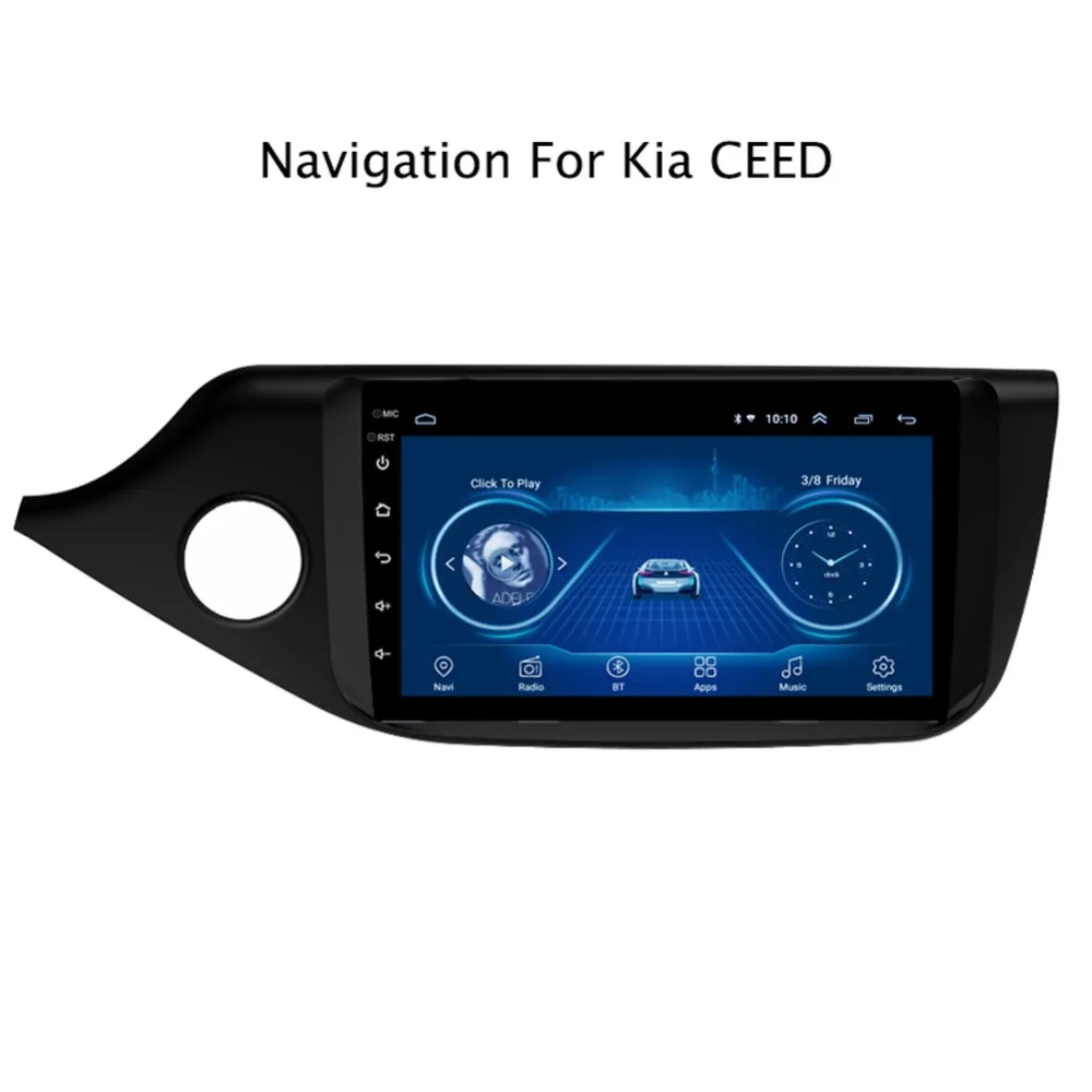 " супер тонкий сенсорный экран Android 8,1 радио gps навигация для KIA CEED 2012 головное устройство планшеты стерео Мультимедиа Bluetooth